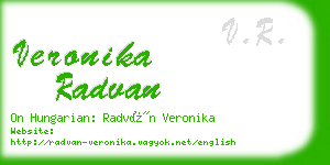 veronika radvan business card